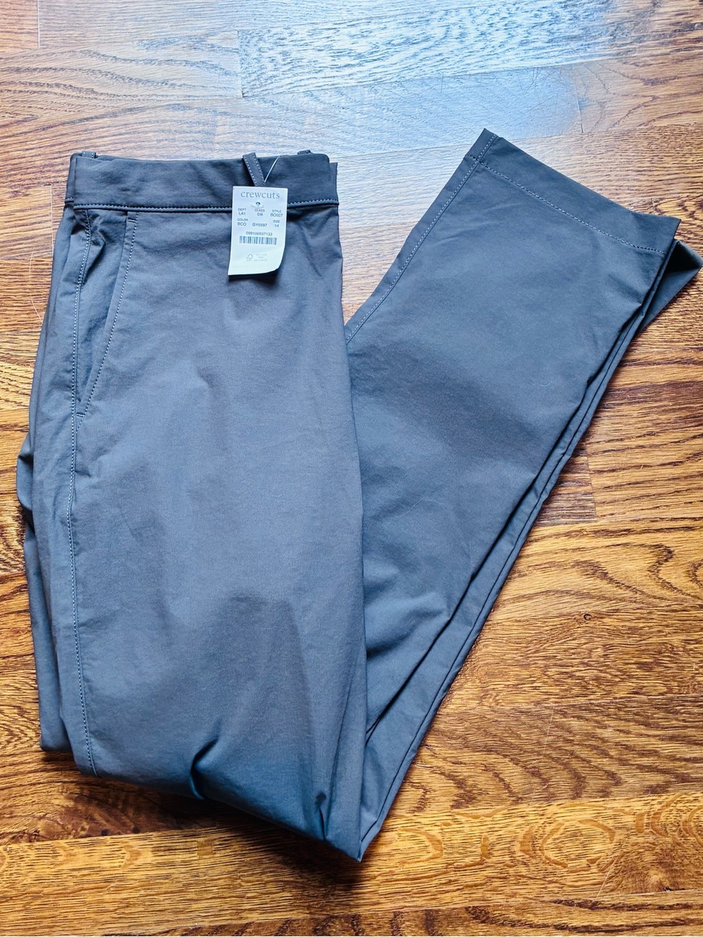 NWT Crewcuts Boy’s Charcoal Stretch Chinos